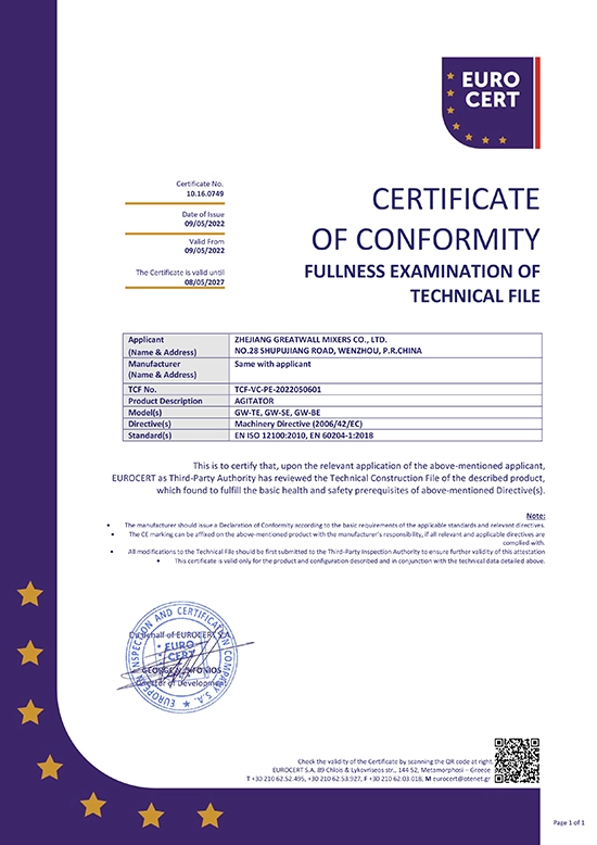 greatwall-mixers-ce-certification
